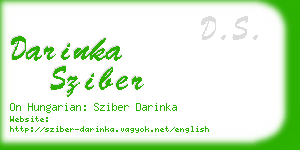 darinka sziber business card